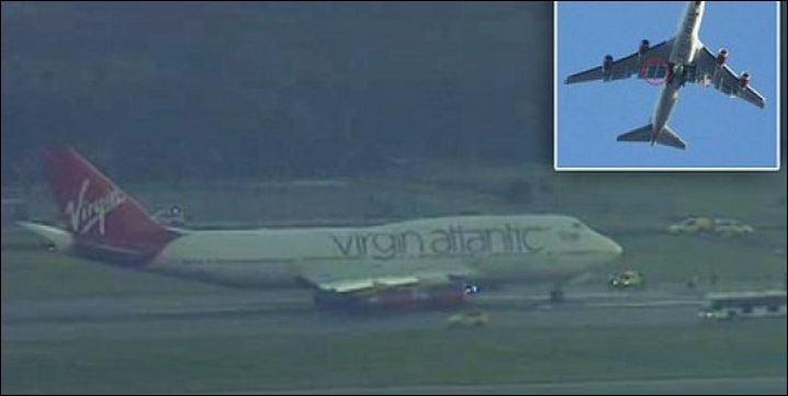 Боинг 747 на косъм от катастрофа в Лондон (Не може да кацне)