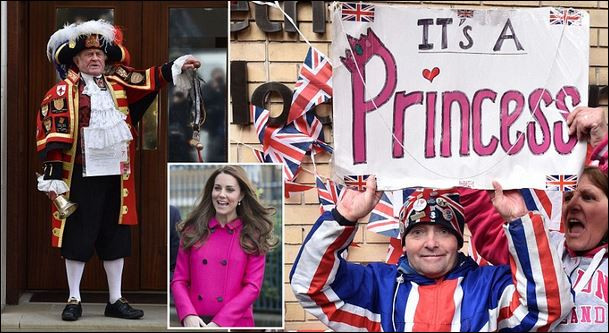 Англия празнува! Кейт Мидълтън роди принцеса