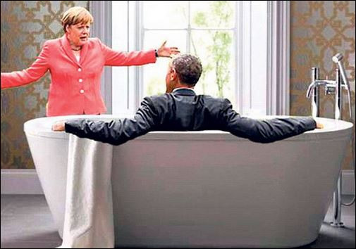Ангела Меркел и Обама хит в мрежата (Снимката запали нета)