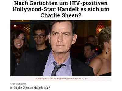Чарли Шийн болен от СПИН, крие от две години