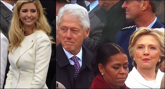 Бил Клинтън вбеси Хилари на клетвата на Тръмп (Спипаха го с Иванка)