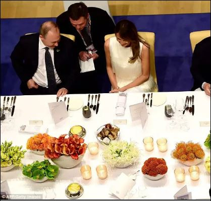 Мелания Тръмп на вечеря с Путин на срещата на Г-20 (А къде е Доналд?)