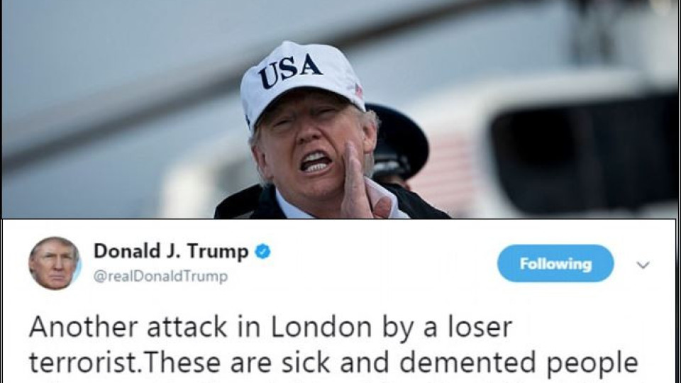 Доналд Тръмп с безобразен гаф след атентатите в Лондон (Тереза Мей публично го зашлеви)