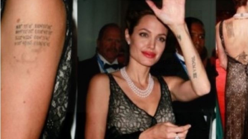 Анджелина Джоли разкри тайната на десетките си татуировки (Вижте какво значат)