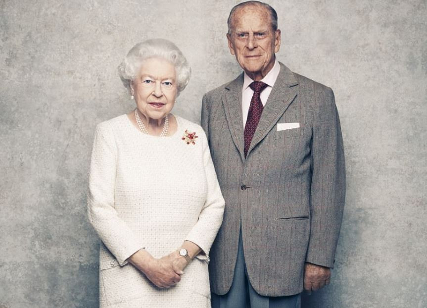 Кралица Елизабет и принц Филип с платинена сватба