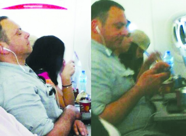 Няма да повярвате какви ги върши Юксел Кадриев в самолета (ФОТО)
