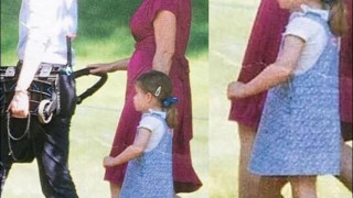 Уникална снимка! Спипаха Кейт Мидълтън на разходка с бебето и Шарлот