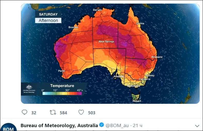 Топлинен ад в Австралия, животни и риби умират на +50 градуса