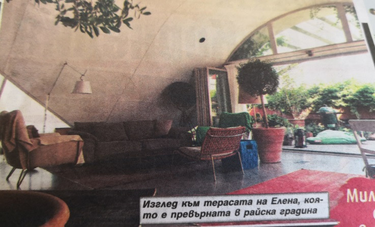 Елена Йончева се шири в уникален лукс (Вижте тузарския й апартамент с райска градина на балкона)
