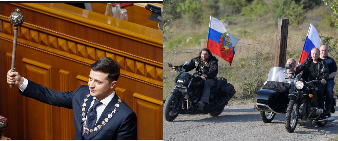Владимир Зеленски срещу Путин колаж снимки: Нова 