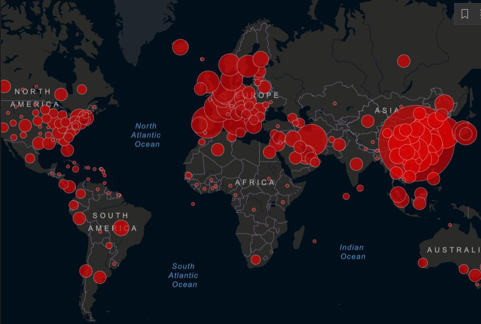 Външно министерство обяви списък на страните, до които не препоръчва пътуване. 139 държави вече са заразени с коронавирус сн. gisanddata.maps.arcgis.com