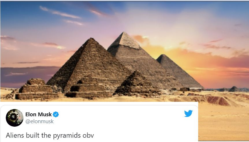 Илон Мъск заяви, че пирамидите са правени от извънземни сн. Туитър