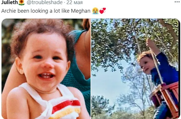 Арчи на Меган и Хари пълно копие на майка си (Вижте двегодишния принц на ново фото)