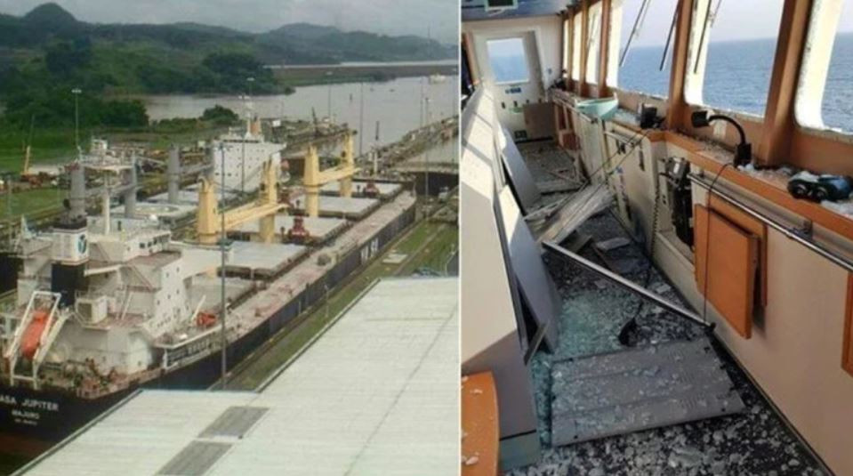 Турски кораб засегнат от бомба в Черно море сн. NTV.
