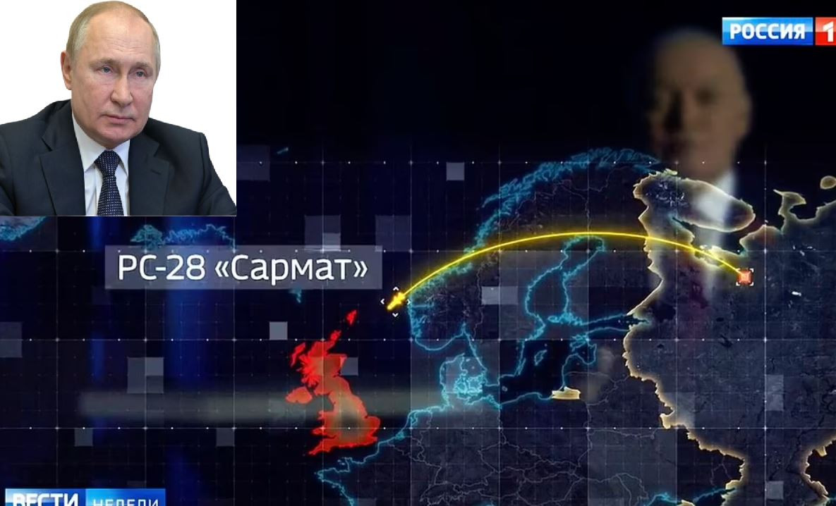 Владимир Путин заплаши Британия и САЩ с ядрен удар сн. Русия1/Уикипедия