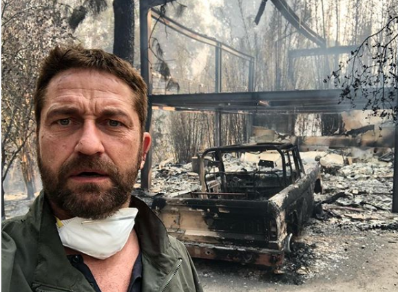 Изгоря вилата на Джерард Бътлър в Клаифорния (Вижте разкошния му дом преди пожара)