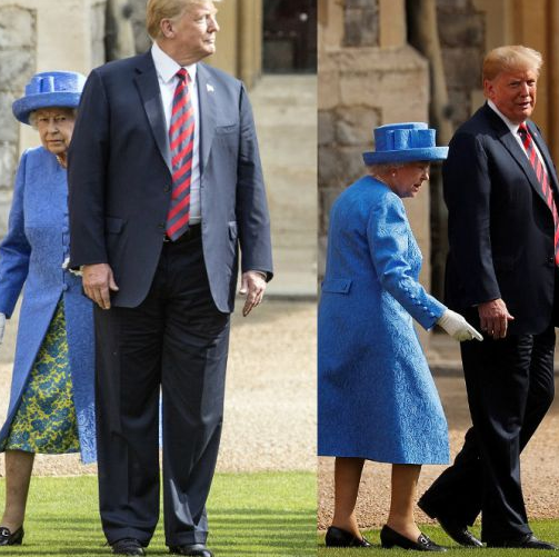Доналд Тръмп с гафове на килограм при Елизабет II (Вижте как се изложи) - Снимка 3