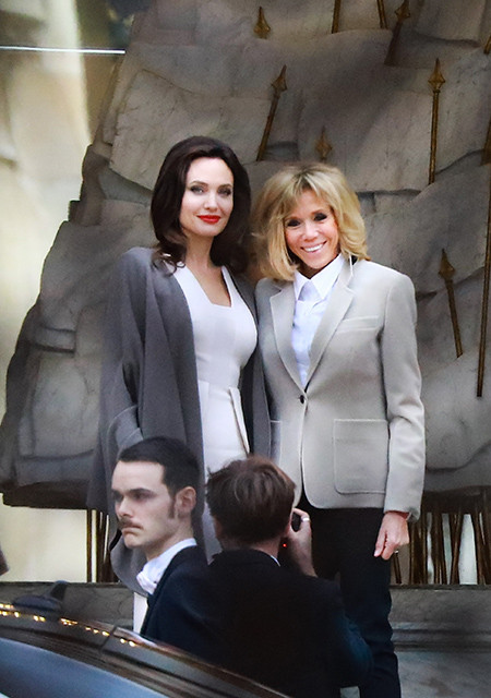 Анджелина Джоли покори Париж (Вижте я на среща с Бриджит Макрон)