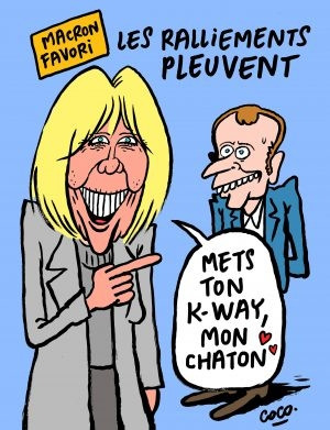 "Шарли Ебдо" взе на подбив Макрон и съпругата му (Вижте карикатурата им) - Снимка 2