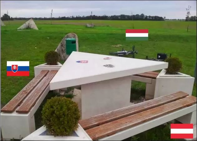 Словакия, Австрия и Унгария с триъгълна маса