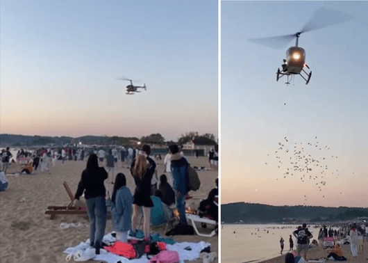 Полетът с хеликоптер над къмпинг „Градина“, е бил част от рекламна кампания за двудневно музикално парти