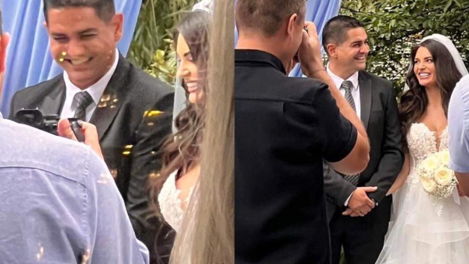 В момента: Скандалният Руди Гела се жени за бременната си служителка Мирела! (МНОГО СНИМКИ от сватбата)