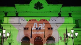 ФacaдиTe Ha Haд 30 cгPaди B cTPaHaTa бяxa ocBeTeHи B 3eлeHo пo cлучaй EBPoпeйcKия дeH Ha дoHoPcTBoTo и TPaHcплaHTaцияTa Ha oPгaHи 