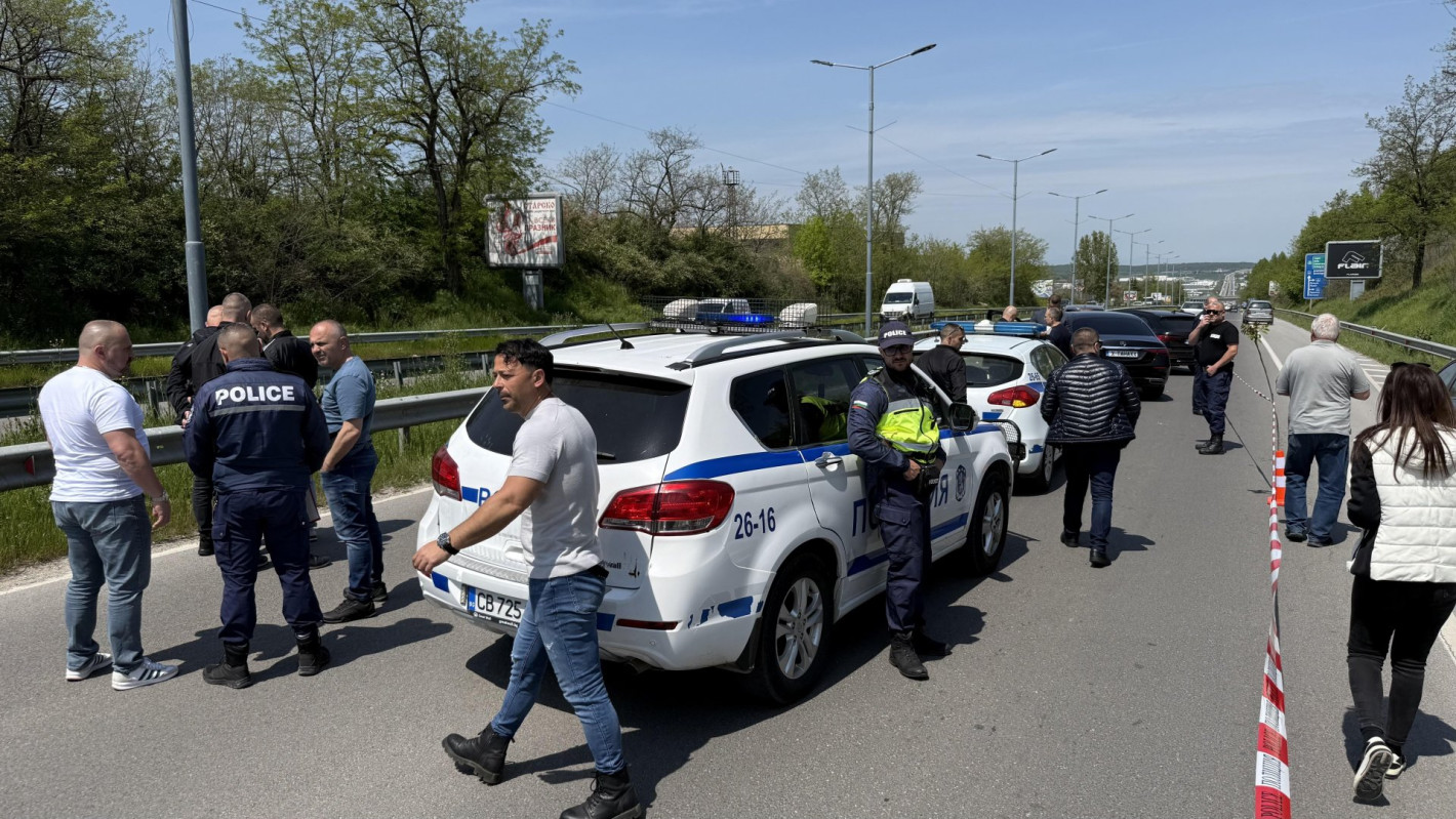 Скандал между шофьори в Хасково завърши с вадене на нож и изстрел в крака (снимки/видео)