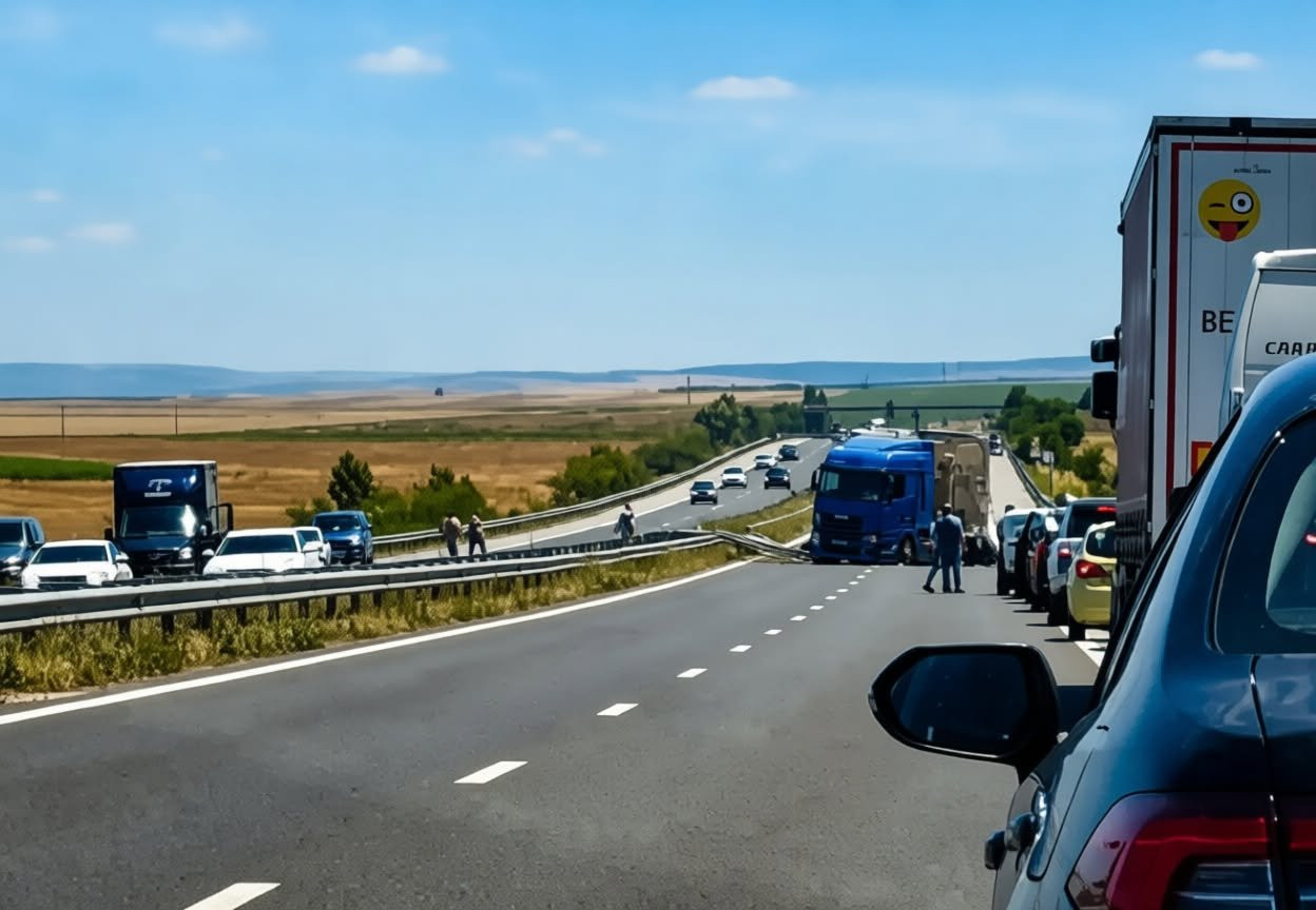 Две деца и мъж загинаха, след като тир влезе в насрещното на "Тракия" и помете кола