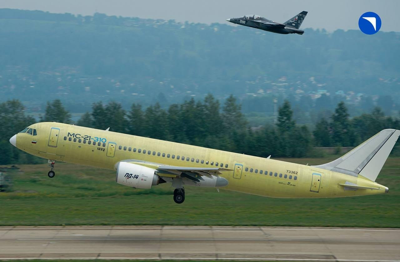 Русия тества първия си нов пътнически самолет с изцяло свои компоненти (видео + снимки)