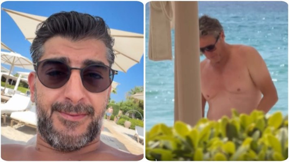 Ама как може, бе?!? Звездата Хю Грант пренебрегна жената на Сашо Кадиев в Гърция! (той е бесен - СНИМКИ)
